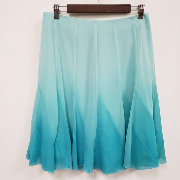 Worthington Dresses & Skirts - Worthington Womens Y2K Fairy Ombré Sheer Skirt Size 10 Chiffon Church Office